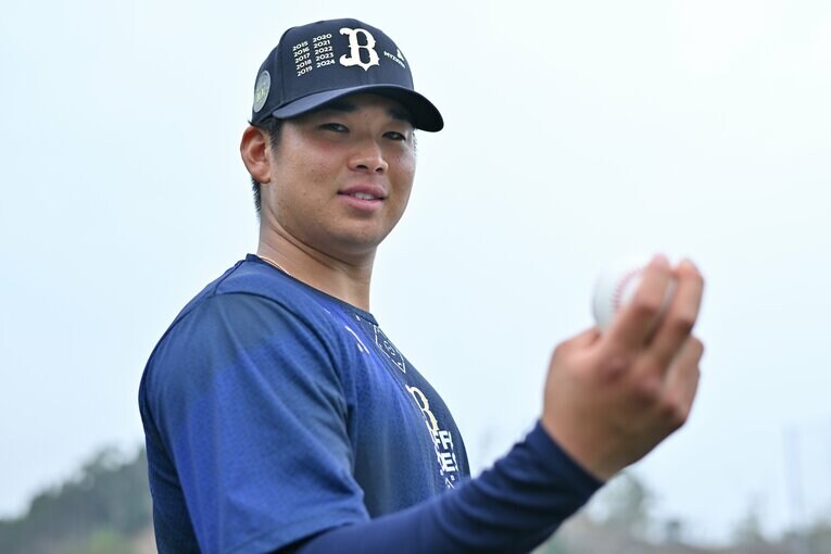 2024年春季キャンプで　©Hideki Sugiyama