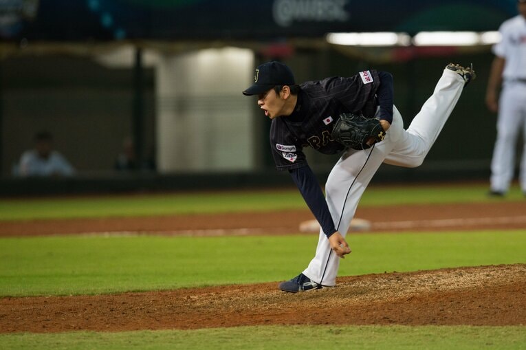 2015年のプレミア12での山崎　©Sports Graphic Number