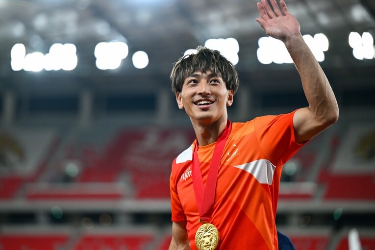 【2026日本選手権】男子走幅跳で優勝した橋岡優輝　©Asami Enomoto