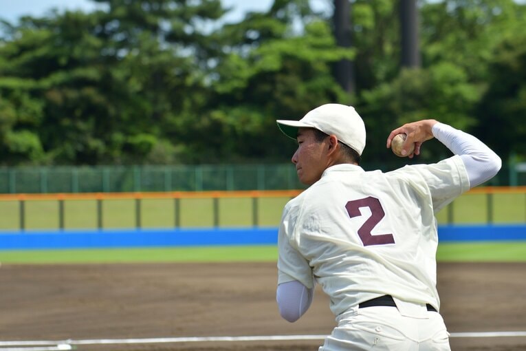 昨秋には日ハムから5位指名を受けた早大学院出身の山縣　©Hideki Sugiyama