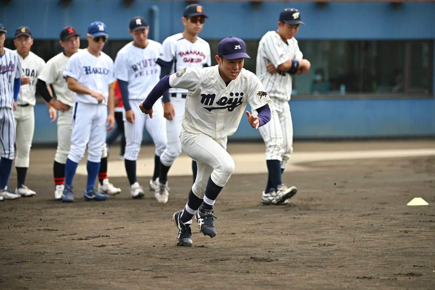 大学日本代表選考合宿で50m走トップを記録した飯森 ©Hideki Sugiyama