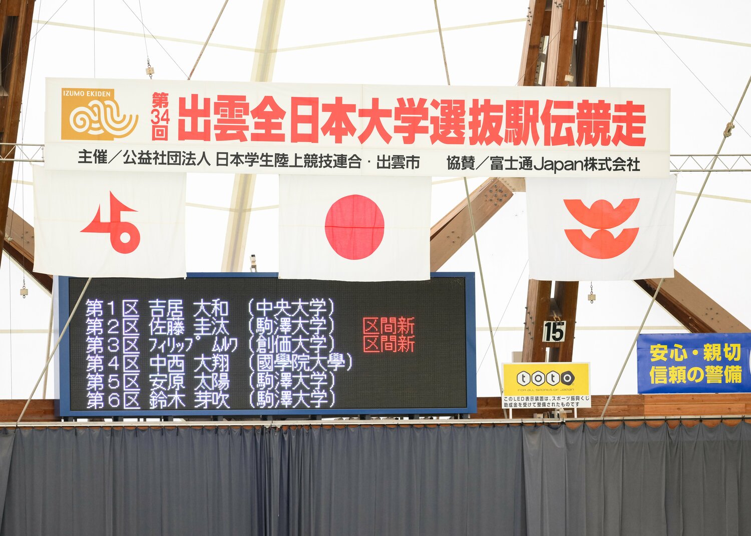 佐藤の区間新を含め、駒大が3区間を制した　©Nanae Suzuki