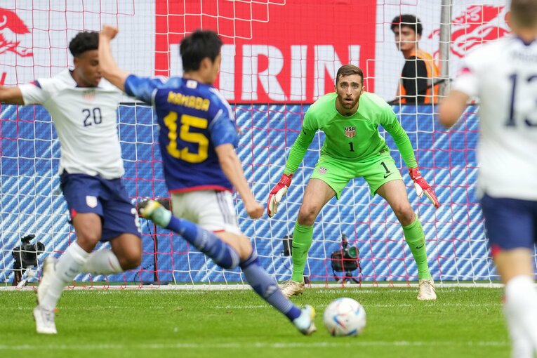 25分、日本代表は鎌田大地（26歳）のゴールで先制した　©Getty Images