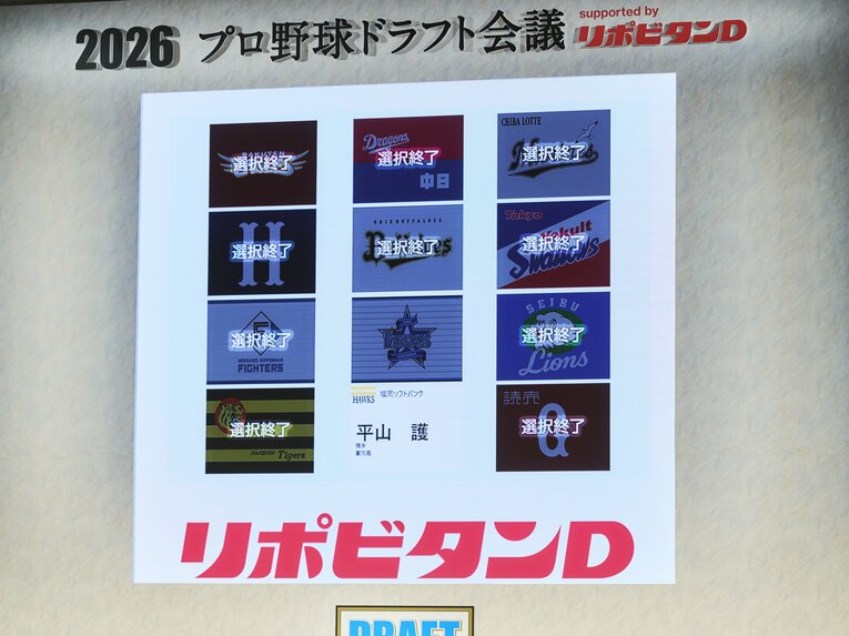 育成ドラフトで唯一、15位まで指名したソフトバンク ©Yuki Suenaga