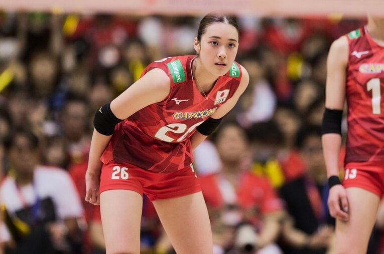 バレーボール女子日本代表・佐藤淑乃（23歳）。アクバシュ監督就任以降、出番を掴んでいる（写真は7月のネーションズリーグ） ／ photograph by Yuki Suenaga