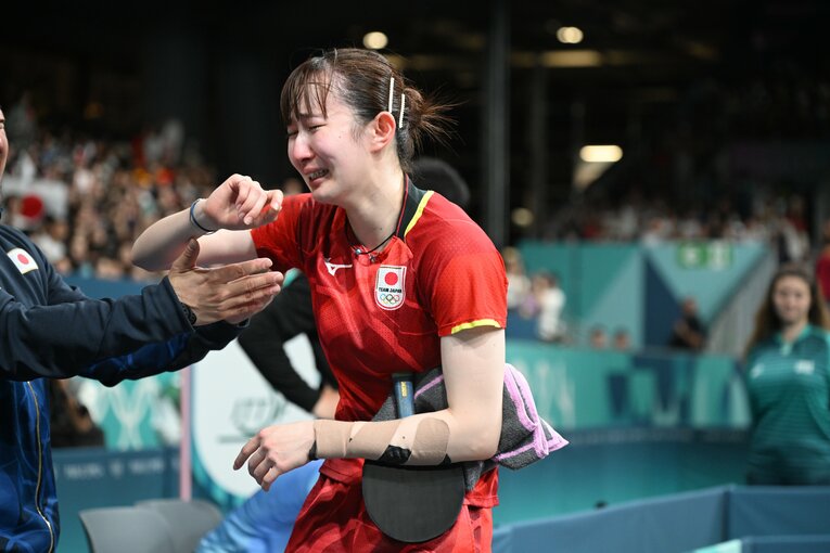 シングルス3位決定戦、痛み止めを打って戦い抜いた早田　©Naoya Sanuki/JMPA