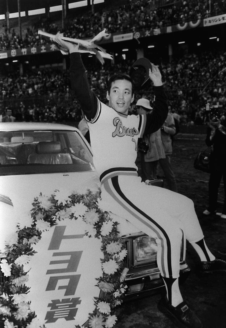 1975年、プロ1年目で日本シリーズMVPに輝いた ©JIJI PRESS