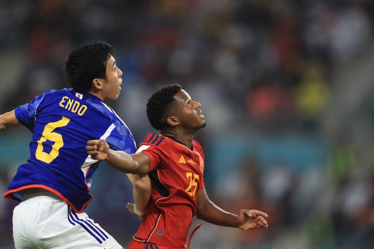 スペイン戦　©Kazuo Fukuchi/JMPA