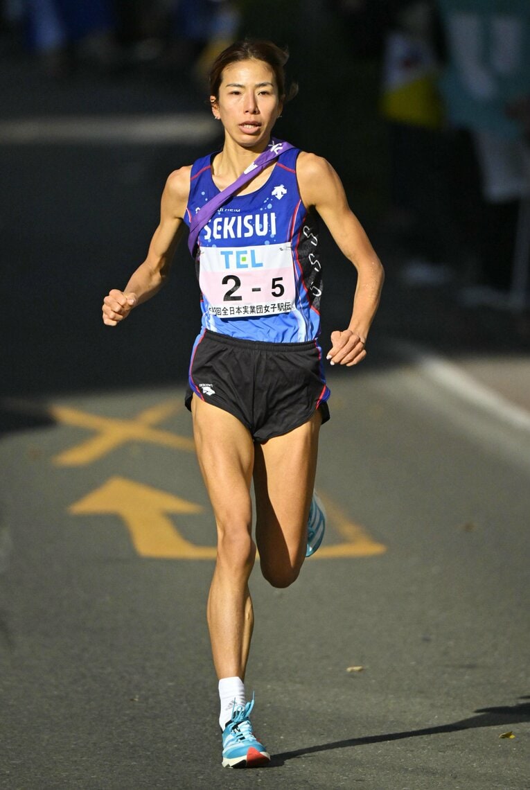 昨年11月のクイーンズ駅伝では5区10kmを走って区間2位　©JIJI PRESS