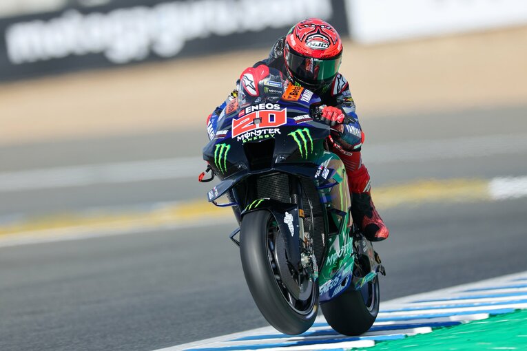 スペインGPでのヤマハとクアルタラロの走り　©Satoshi Endo