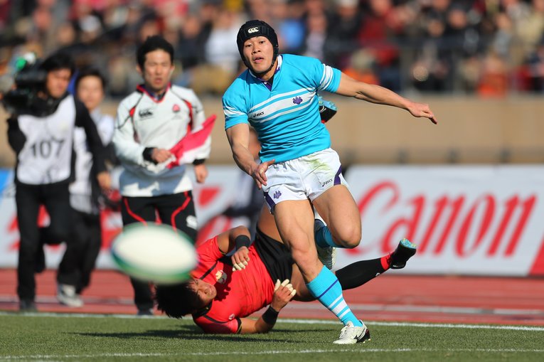 筑波大時代の福岡堅樹大学選手権決勝（2013年1月）　©︎AFLO SPORT