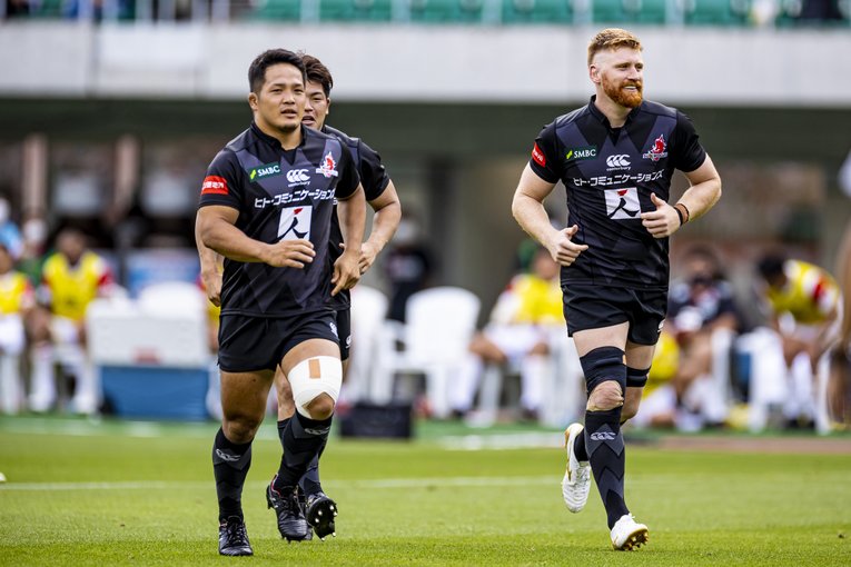 サンウルブズHO庭井祐輔、FLエドワード・カーク、PR北川賢吾　©︎Kiichi Matsumoto