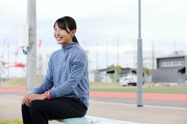 インタビューに答える蔵重。甲南大という新しい環境で成長を続ける　©Shigeki Yamamoto