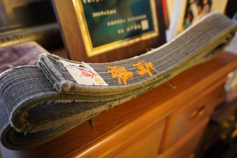 仁さんが使用した黒帯