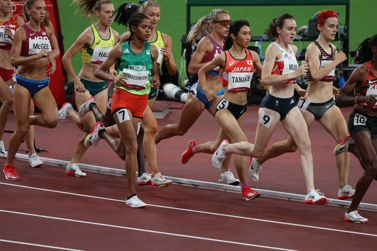 東京五輪で力走する田中　©︎JMPA