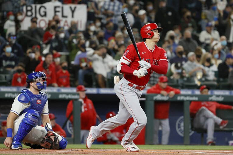 大谷の第46号ソロ本塁打　©Getty Images