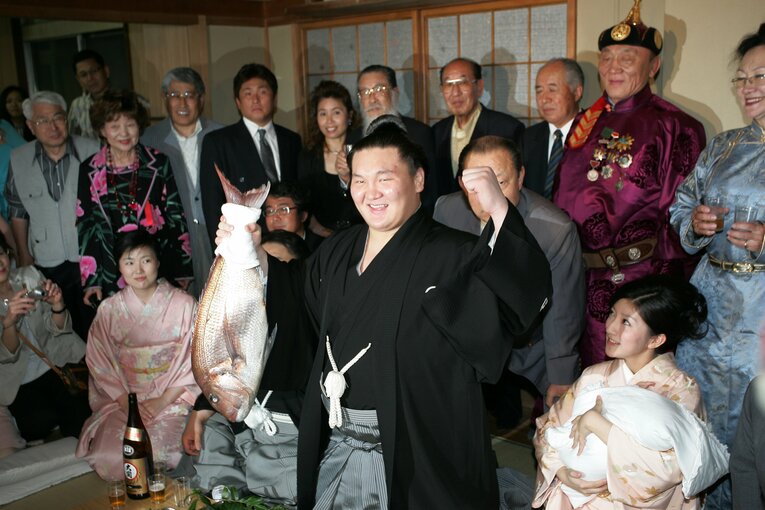 2007年5月、夏場所で全勝優勝。横綱昇進を確実にした　©Hideki Sugiyama