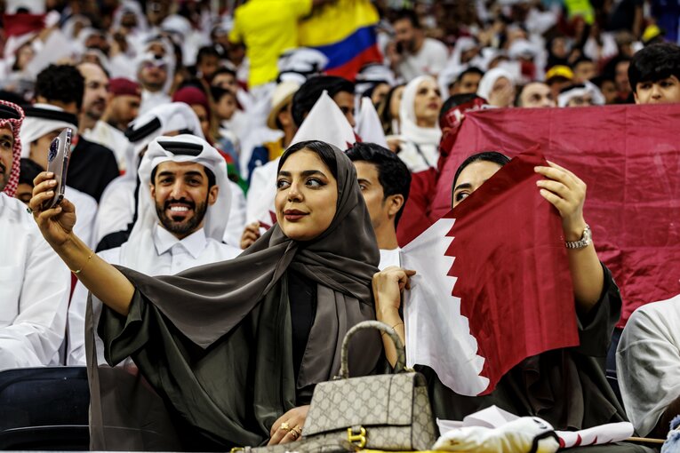 カタールサポーター　©Kiichi Matsumoto/JMPA