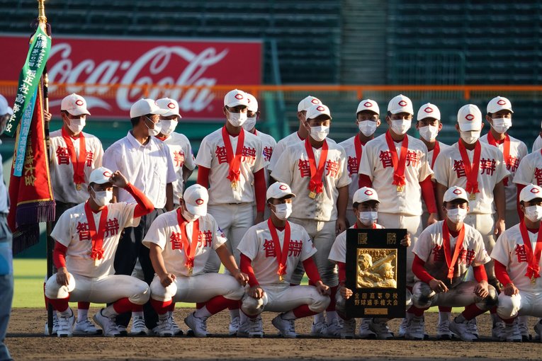 優勝した智弁和歌山ナイン　©︎Hideki Sugiyama