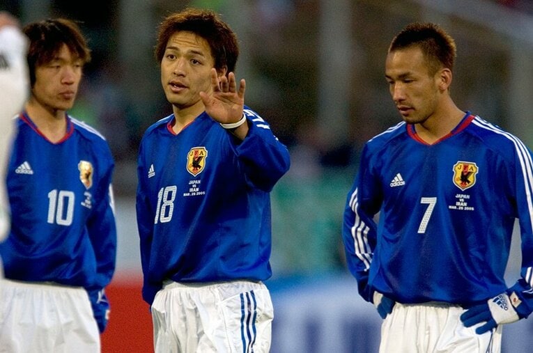 中村俊輔、小野伸二、中田英寿／2005年 ／ photograph by Naoya Sanuki