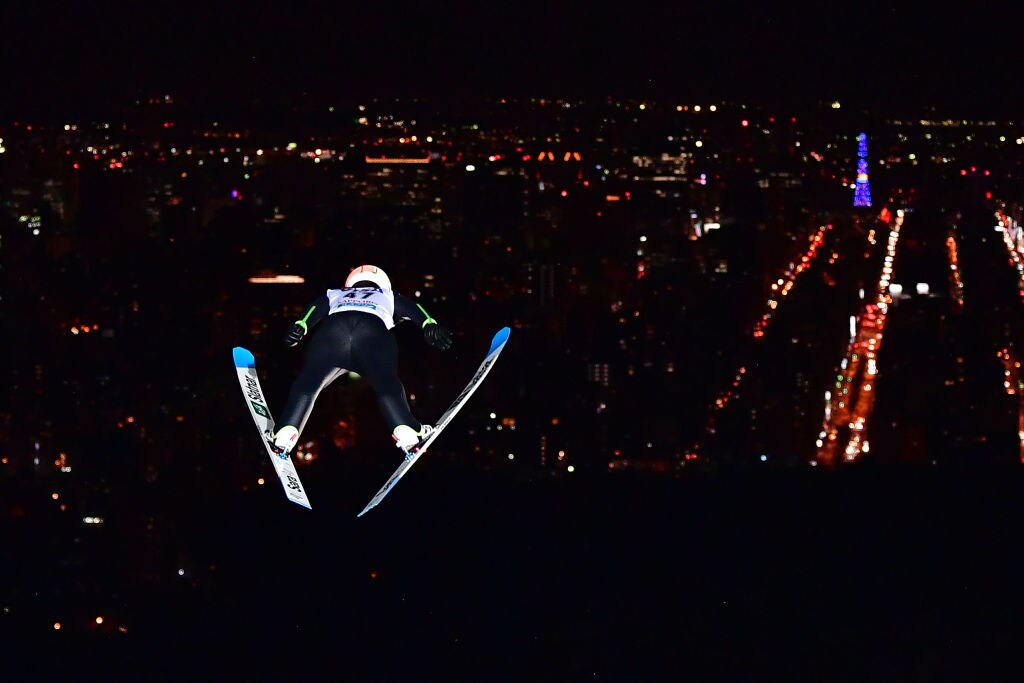 2018年札幌でのW杯、高梨のジャンプ　©Getty Images