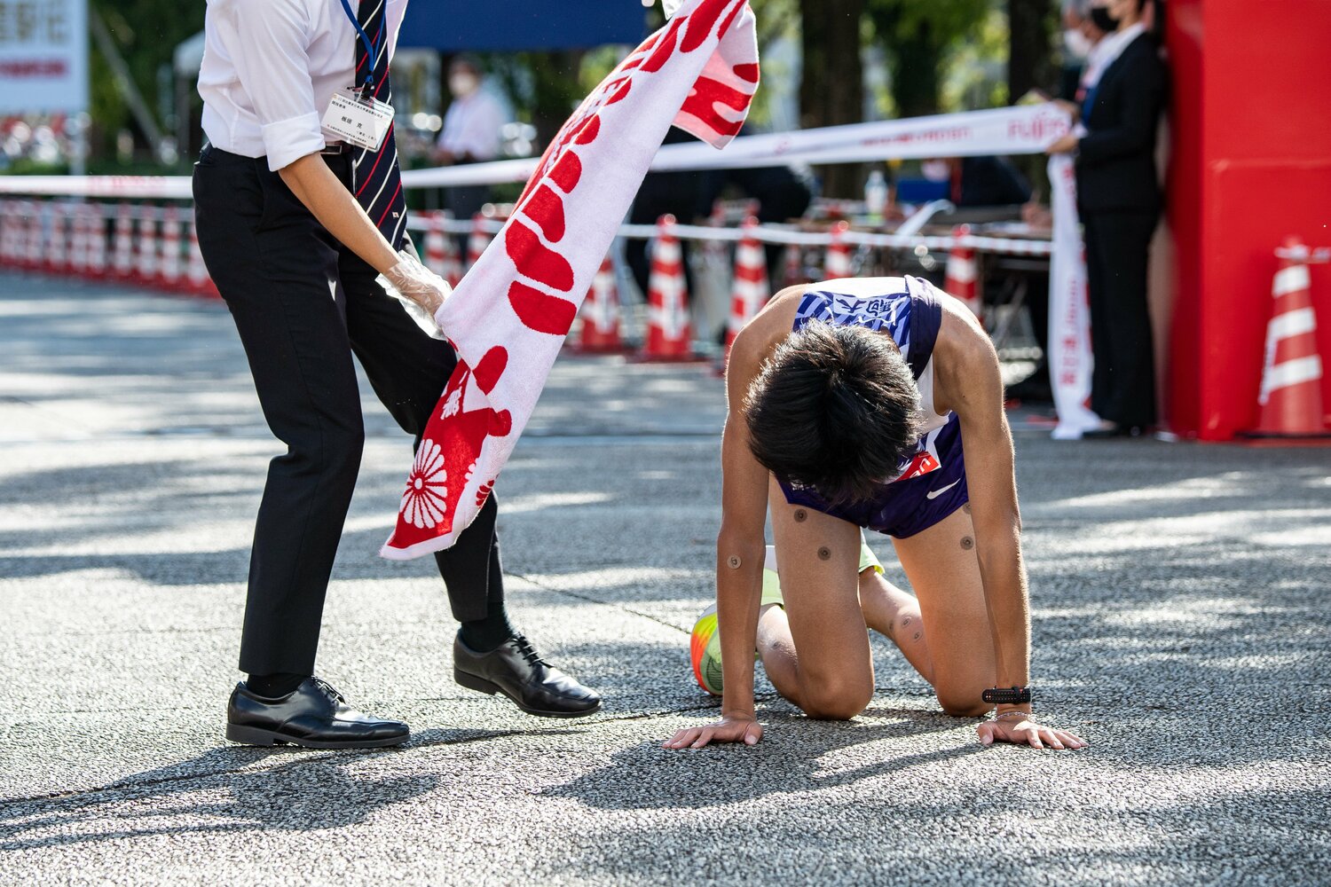 出雲では、ゴール後しばらく立ち上がれないほどに全力を出し切ったが、優勝を目指す中でまさかの5位に終わった　©Nanae Suzuki