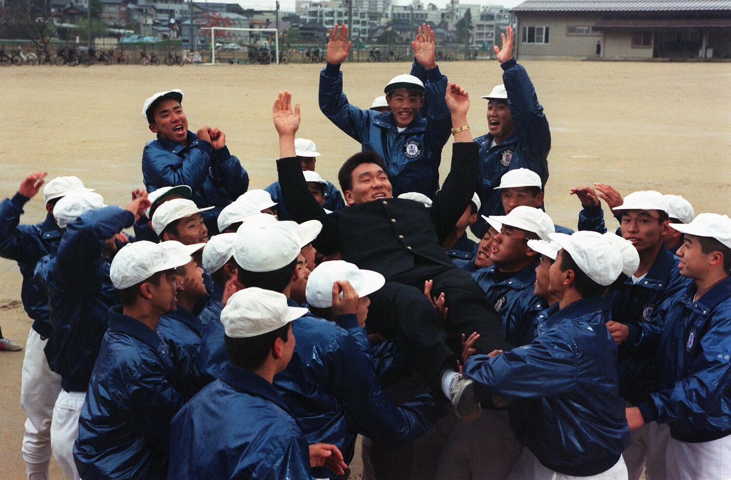 1992年11月のドラフト当日。松井秀喜はこの約1年後、落合博満と出会う　©KYODO