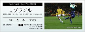 '06ドイツW杯 グループリーグ第3戦 vs.ブラジル