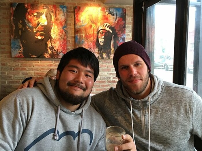 畠山健介語る英国ラグビーデビュー。娘の手紙と、スパイク一杯のビール。＜Number Web＞ photograph by Kensuke Hatakeyama