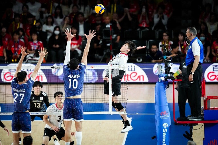 石川祐希（VNLイラン戦）©︎Volleyball Wrold