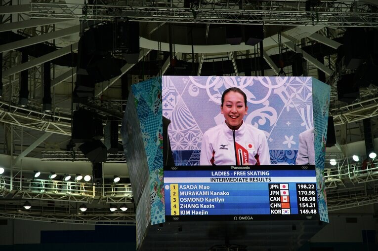 【五輪フィギュアの魔物】ソチ五輪での浅田真央（写真は右に続きます）　©Asami Enomoto/JMPA