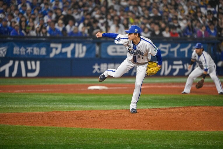 日本シリーズ第2戦、敗れたものの中川颯は1.2回を無失点　©Nanae Suzuki