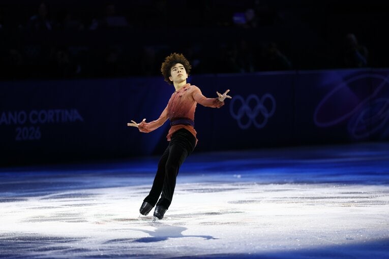 【フィギュア仲良しレア写真】21日のエキシビションの様子（写真は右に続きます）　©Sunao Noto/JMPA