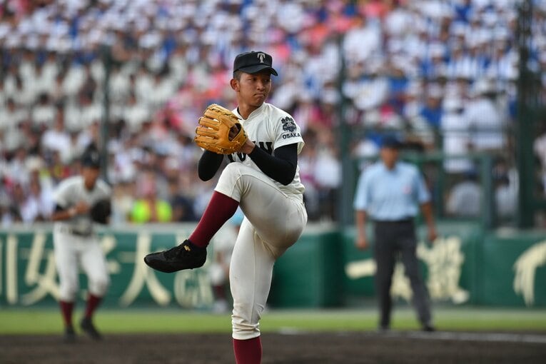 大阪桐蔭・柿木蓮（2017年夏の甲子園3回戦・対仙台育英） ©︎Hideki Sugiyama