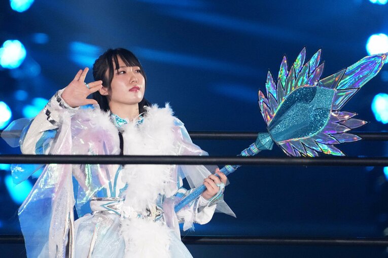 リングに上がった玖麗さやか　©Masashi Hara