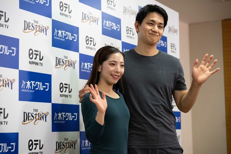 アイスショー「THE DESTINY」のゲネプロ後の囲みインタビュー　©️Asami Enomoto