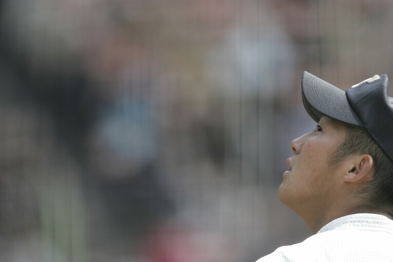 大阪桐蔭高時代の中田翔　©BUNGEISHUNJU