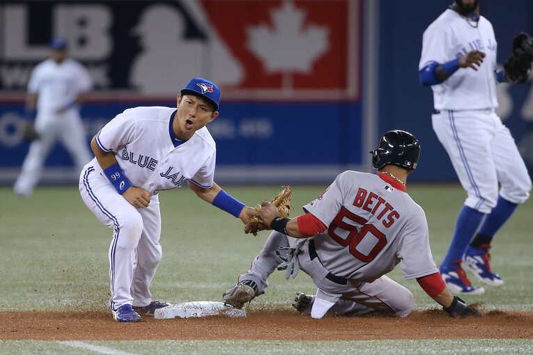 10年前のベッツ（当時22歳）…ルーキー時代。ショートは川崎宗則　©Getty Images