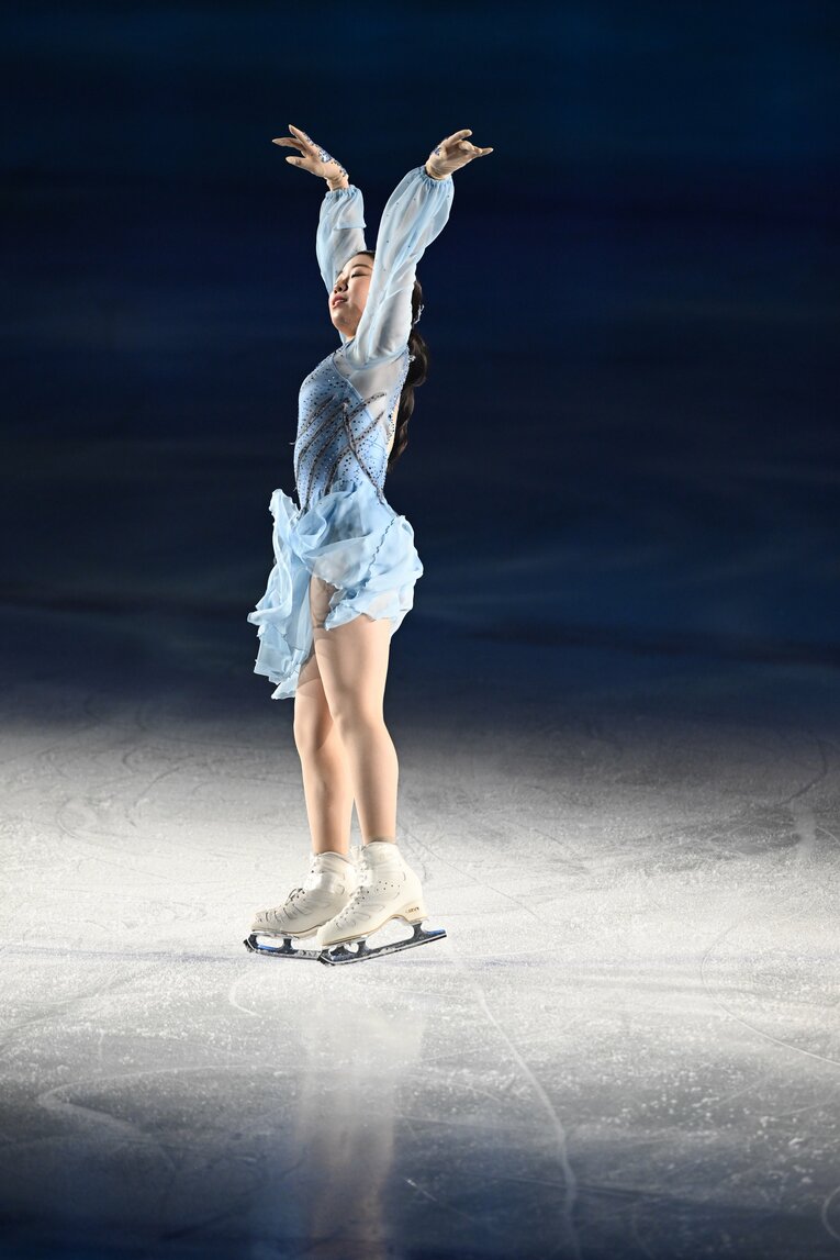 今年4月上旬、スターズ・オン・アイス大坂公演で演技を披露する紀平　©Asami Enomoto