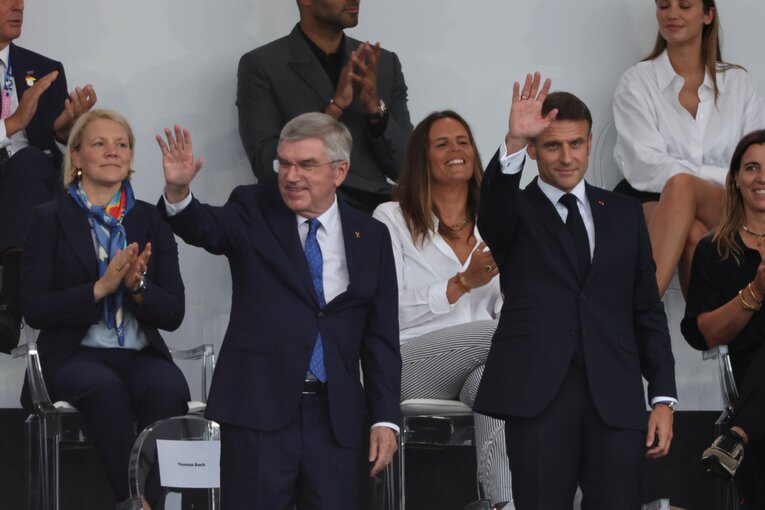 7月26日のパリ五輪開会式　©JMPA 