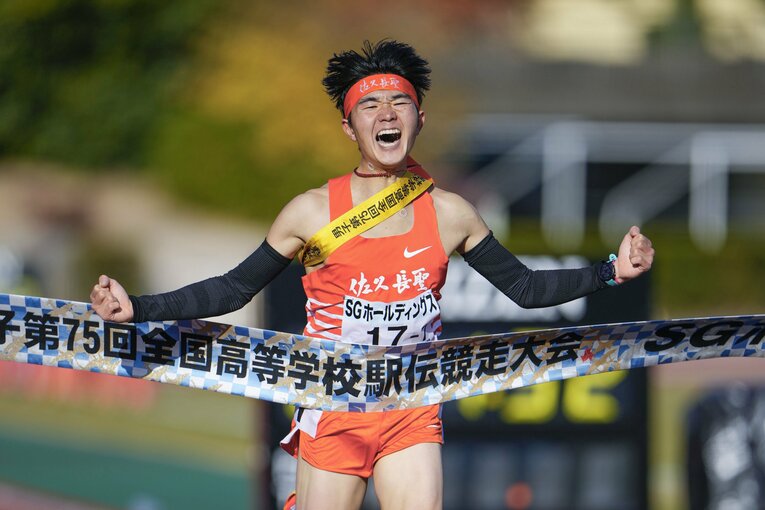 都大路のアンカーを務めた石川浩輝。山を担う存在になれるか　©KYODO