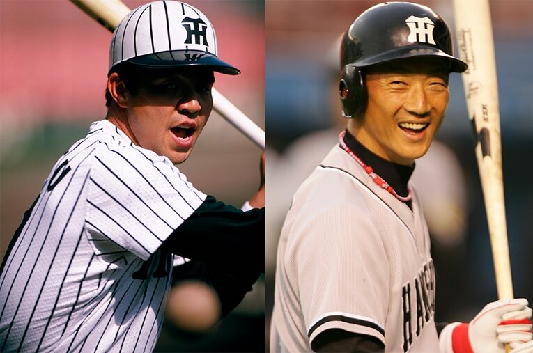 掛布雅之と金本知憲。阪神タイガースの歴代最強打線を作ろうとすると、名選手が数多いことを再確認する ／ photograph by Kazuhito Yamada/Koji Asakura