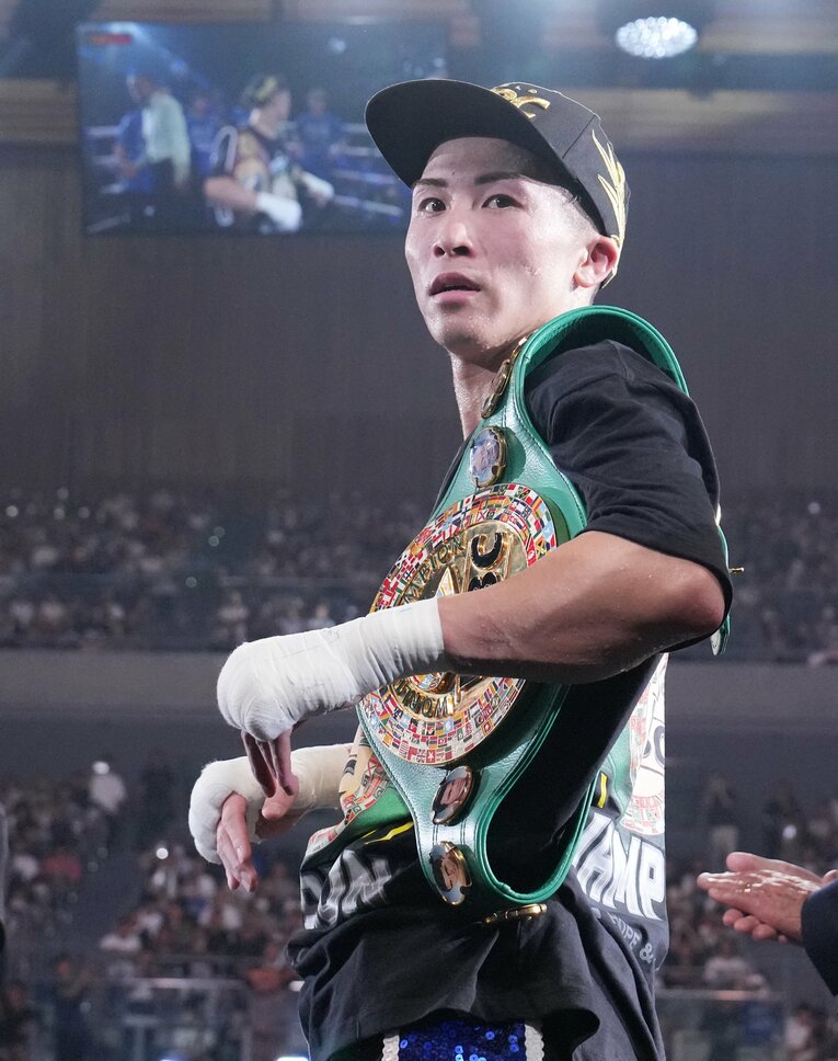 試合後の井上尚弥　©Naoki Fukuda