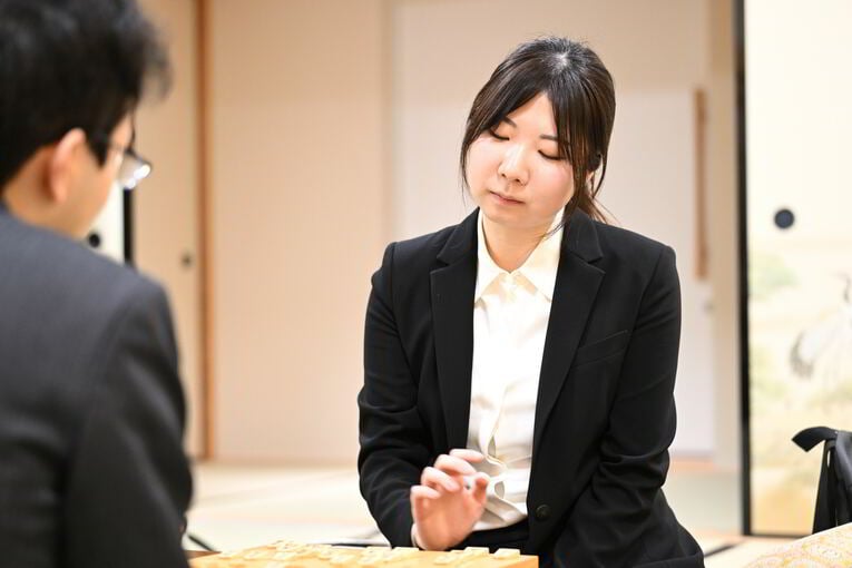 棋士編入試験の際の西山　©Keiji Ishikawa