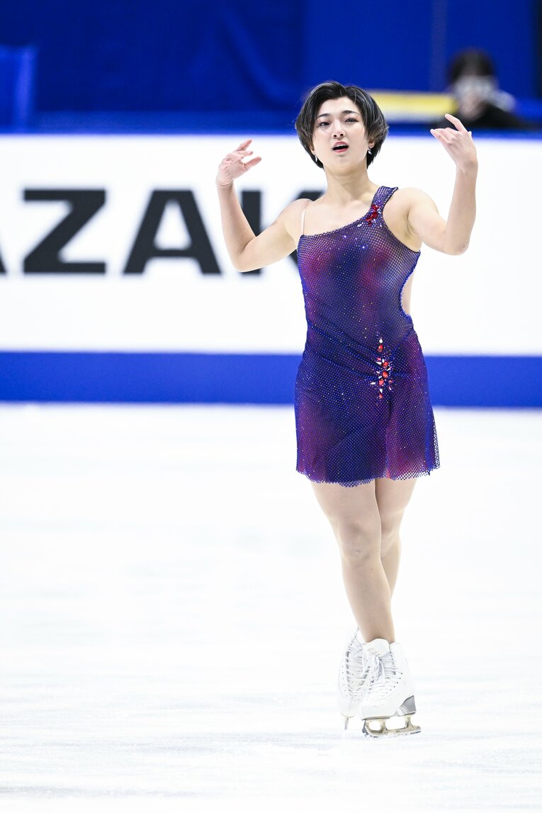 フリーの演技後、不思議なほど感情の起伏のない様子　©Asami Enomoto