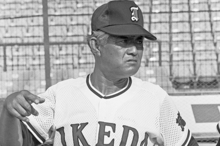 池田高校を率いて甲子園3度優勝。高校野球界屈指の名将として知られる蔦文也 ／ photograph by AFLO