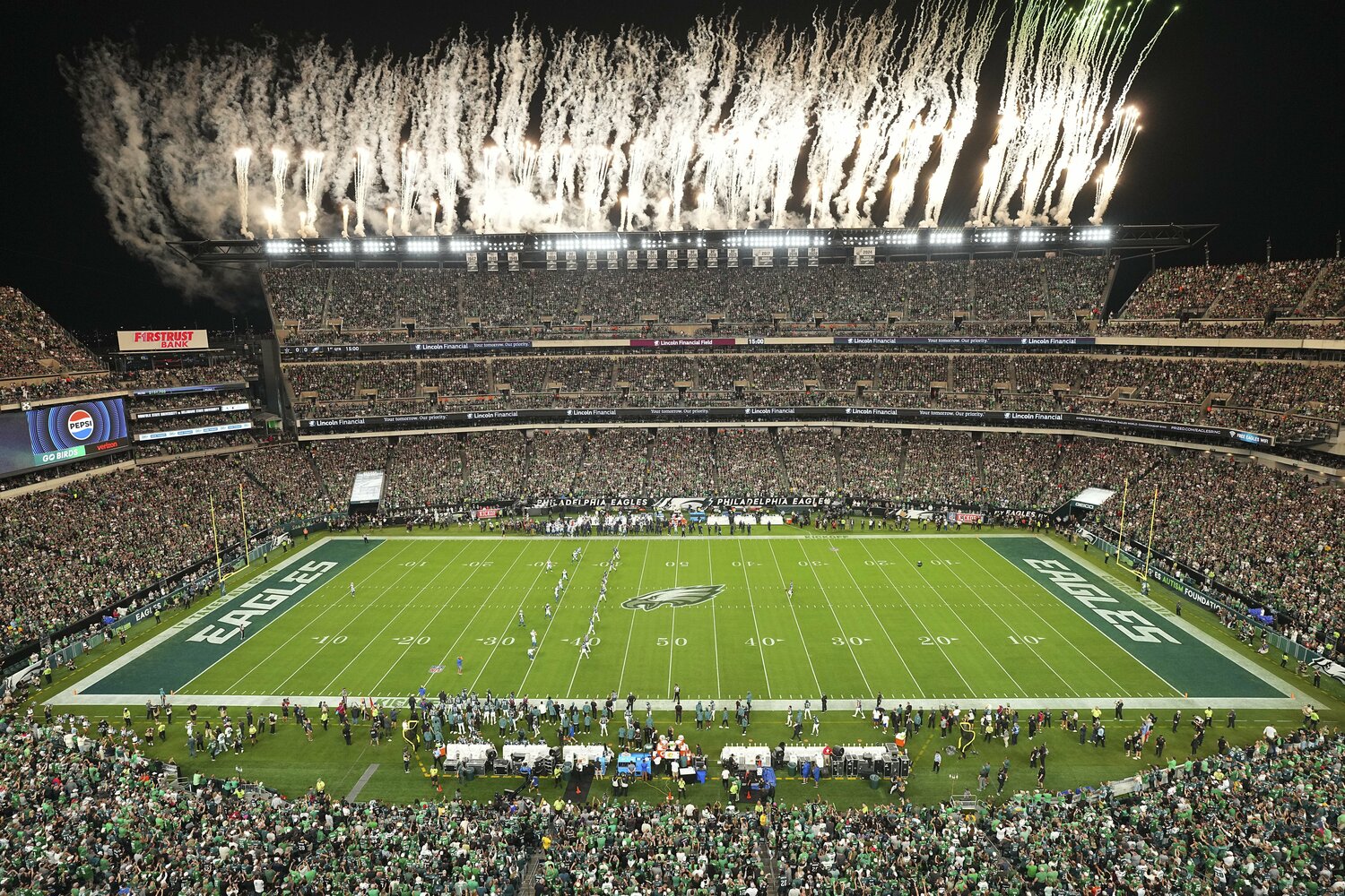 リンカーン・フィナンシャル・フィールド。7万人が詰めかける圧巻のスケール　©Getty Images