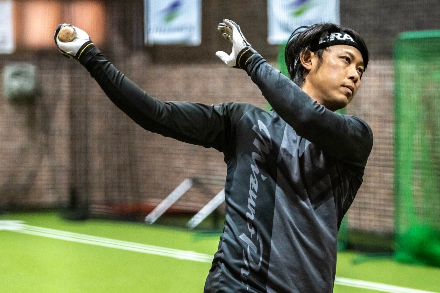 今季から新潟に入団した元阪神ドラ1の高山俊。NPB復帰を目指す　©Takuya Sugiyama