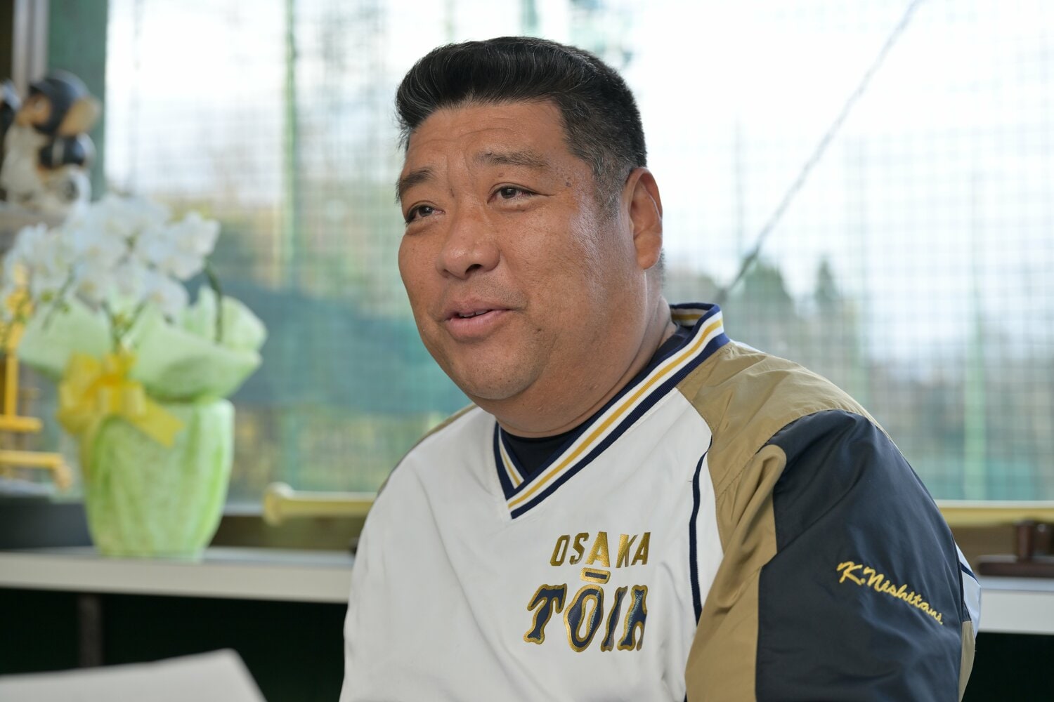 インタビューに応じる西谷浩一監督　©Hideki Sugiyama