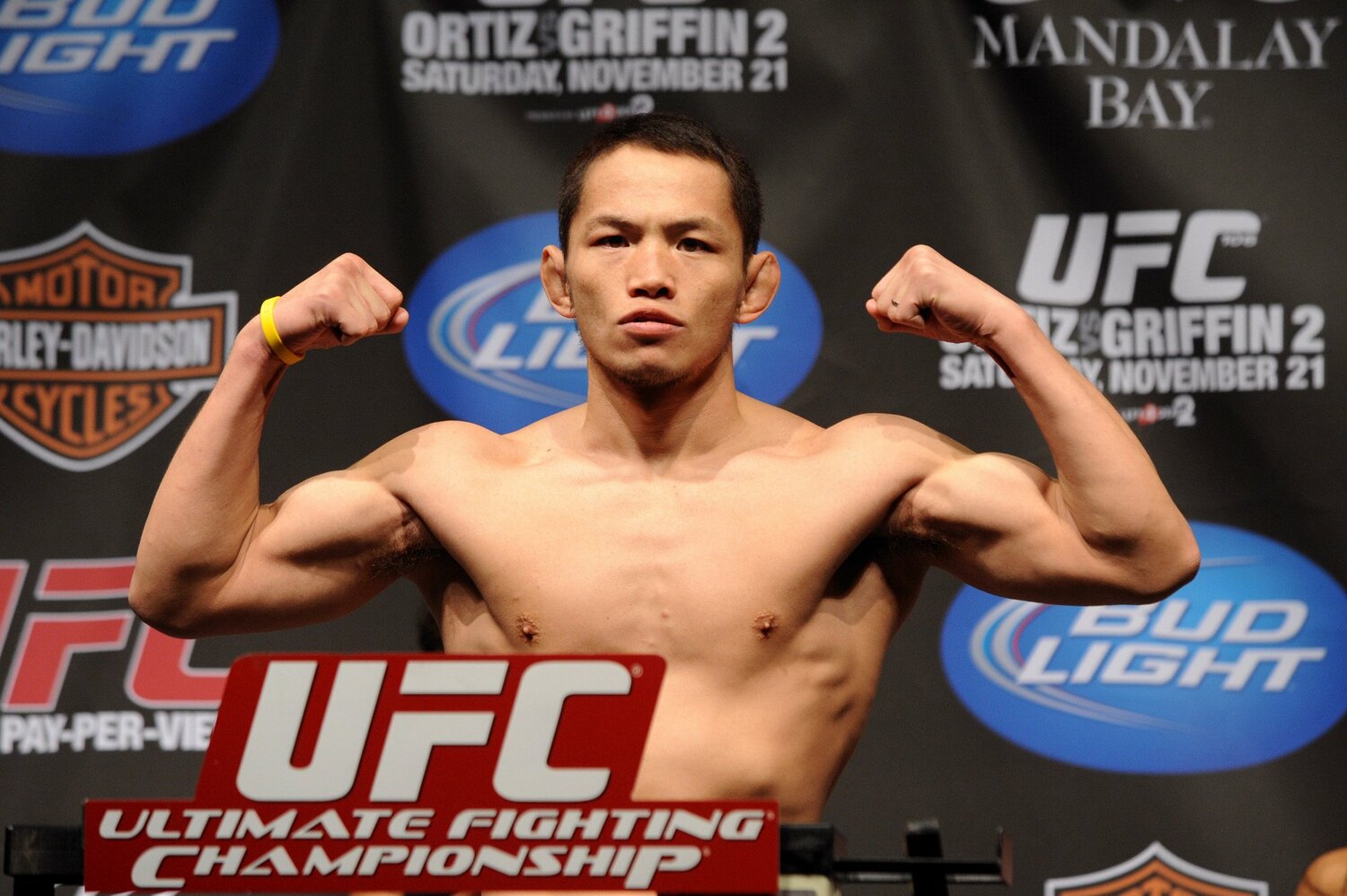 UFC前日計量での宇野薫（2009年）　©AFLO